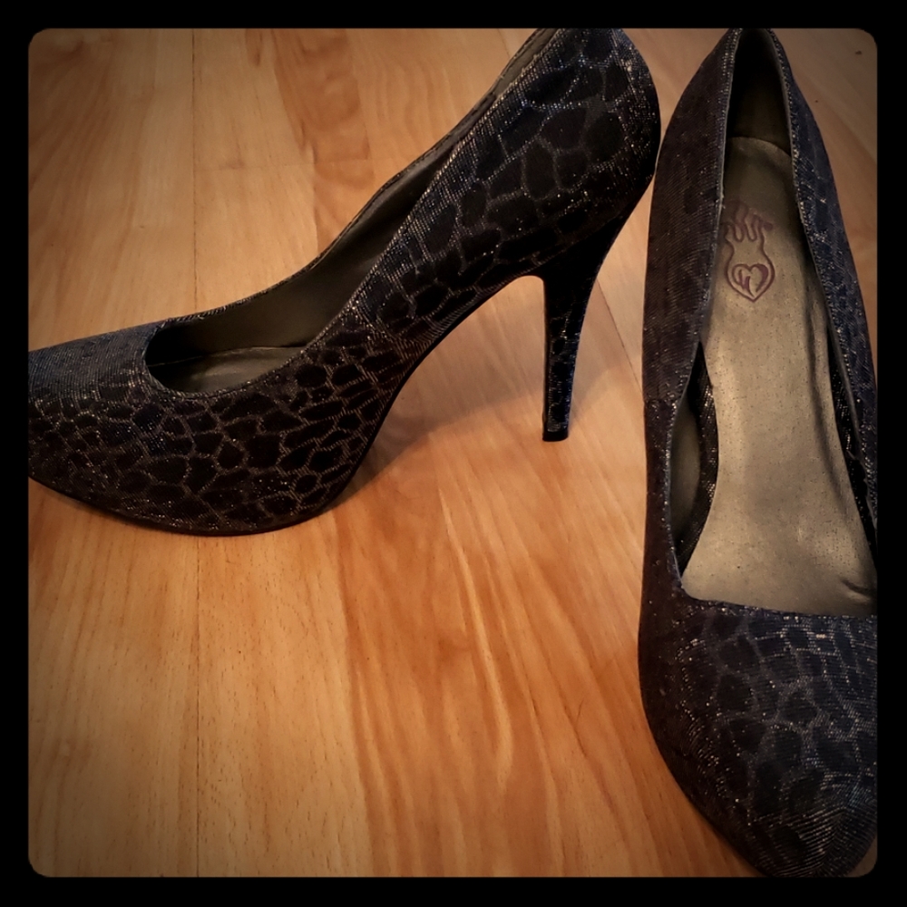 Black and Silver heels